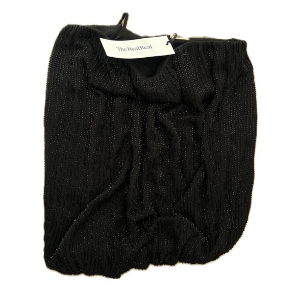 L’AGENCE black STRAPLESS BEADED TOP - Picture 3 of 5